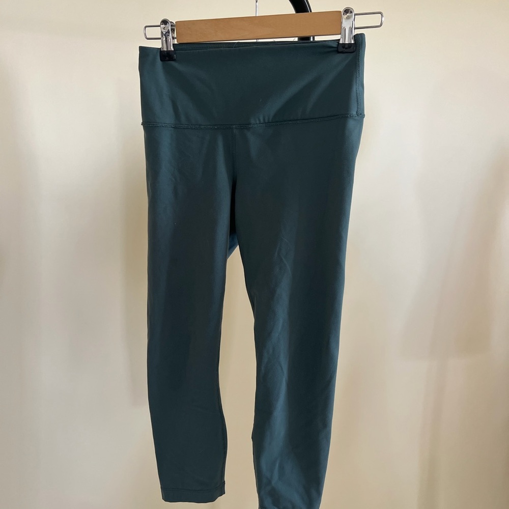 Yogalicious Teal High-Rise Capri Leggings